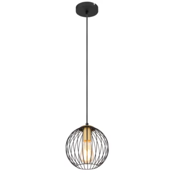 Suspension Eusebius Noire 15589H Marque Globo