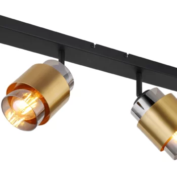 Plafonnier Verre Métal 4 Lampes 15560-4 Marque Globo