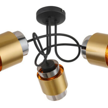 Plafonnier Verre Métal 3 Lampes 15560-3D Marque Globo